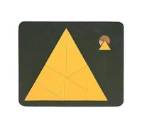 Puzzle triangolare in legno con triangolo scomparso, quadrato irregolare, gioco di pensiero triangolare, per un difficile gioco di pazienza per promuovere il pensiero logico (E, taglia unica)