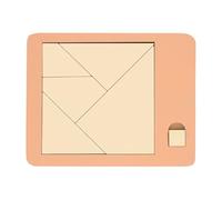 Puzzle triangolare in legno con triangolo scomparso, quadrato irregolare, gioco di pensiero triangolare, per un difficile gioco di pazienza per promuovere il pensiero logico (C, taglia unica)