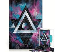 Puzzle triangolare Stellar per adulti, 1000 pezzi, gioco intelligente e rilassante, taglio preciso, oggetto da collezione 38x52cm