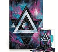 Puzzle triangolare Stellar per adulti, 1000 pezzi, gioco intelligente e rilassante, taglio preciso, oggetto da collezione 38x26cm