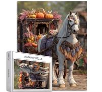 Puzzle tribale totem bianco 1000 pezzi per adulti zucca carrozza arte puzzle impegnativo giochi di attività familiari colorato fai da te puzzle per la decorazione della casa regali 50 x 68 cm