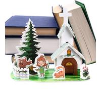 Puzzle Tridimensionali Per Bambini, Struttura Architettonica Da Costruire Con Personaggi Animati, Progetto Creativo Genitori-Figli per Asilo, Viaggi e Casa
