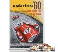 Puzzle Trofeo Francia America Reims Luglio 1965 Puzzle di carta ad incastro preciso, rettangolare, per bambini o bambine, regali di Natale 1000 pezzi (75x50 cm)