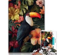 Puzzle Tucano nella giungla, 1000 pezzi per adulti e adolescenti, antistress, sfida difficile, migliora l'amore tra coppie (75x50cm)