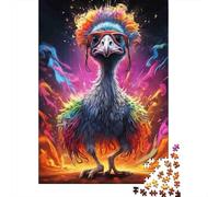 Puzzle Uccello Arcobaleno in Pezzi, Animale Psichedelico, 1000 Pezzi Carta Riciclata, Regali Uomini Donne, Gioco Familiare Divertente e Stimolante in Pezzi 38x26cm/1000pcs