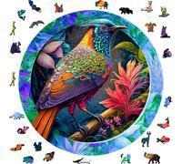 Puzzle in legno Uccello multicolore