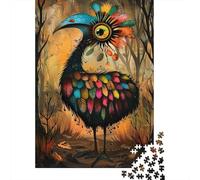 Puzzle Uccello Strano, Creatura Misteriosa, 1000 Pezzi Carta Riciclata per Adulti e Oltre i 12 Anni, Gioco Familiare Divertente e Stimolante per Adulti 38x26cm/1000pcs