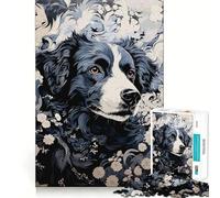 Puzzle Ukiyo E Dog da 1000 pezzi,divertente,con taglio laser per un incastro perfetto e un'attività ideale per rafforzare il legame con i propri cari (38x52cm)