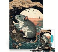 Puzzle Ukiyo E Giappone Cina da 1000 pezzi per adolescenti, migliora la memoria, il legame familiare, bordi precisi, regalo premuroso (38x26cm)