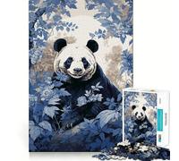 Puzzle Ukiyo E Panda da 1000 pezzi per adulti,gioco di memoria,incastro perfetto,senza spazi vuoti,attività rilassante per la pausa mentale (38x26cm)