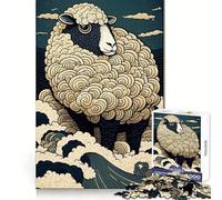 Puzzle Ukiyo giapponese/cinese con pecore per adulti, 1000 pezzi, gioco di logica, divertente da assemblare, taglio preciso, regalo memorabile 38x26cm
