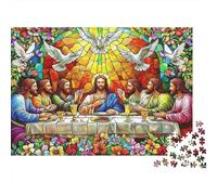 Puzzle Ultima Cena 1000 pezzi materiale riciclabile decorazione cristiana anziani difficile stimolante gioco educativo uomo 70x50cm