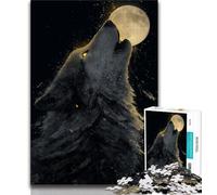 Puzzle "Ululando il lupo" da 1000 pezzi per adulti, gioco per famiglie, antistress, sfida difficile, regali di Babbo Natale segreto (75x50cm)