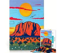 Puzzle Uluru Sunset da 1000 pezzi,gioco creativo per sviluppare le capacità cognitive,con componenti robusti e facili da tagliare,ideale per i viaggi,perfetto come regalo (50x75cm)