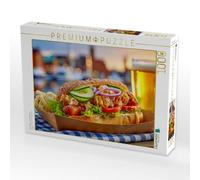 Puzzle, un hot dog, da mordere | 1000 pezzi. Dimensioni da aperto: 64 x 48 cm. Puzzle CALVENDO