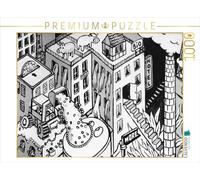 Puzzle. Un motivo del calendario con stampe di graffiti in bianco e nero | Bielefeld, puzzle CALVENDO da 1000 pezzi, dimensioni da appoggiare 64 × 48 cm