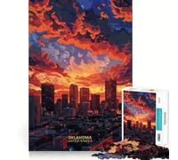 Puzzle "Una notte a Oklahoma City" per ragazzi, 1000 pezzi, gioco di logica, divertimento casual, taglio di precisione, regalo speciale (50x75cm)