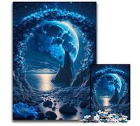 Puzzle "Under The Moonlight" da 1000 pezzi per adulti, perfetti per riunioni di famiglia, compleanni e festività, 50x75cm/19,68x29,52 pollici