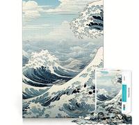 Puzzle "Under The Wave" di Kanagawa,1000 pezzi,gioco di concentrazione mentale,design a incastro preciso,sfida interattiva per il cervello,per la casa (38x26cm)