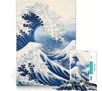 Puzzle "Under The Wave" di Kanagawa,1000 pezzi,gioco di memoria,taglio di precisione,sfida interattiva per la mente,per la casa (38x52cm)