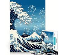 Puzzle "Under The Wave" di Kanagawa,1000 pezzi,gioco interattivo Think Boost,incastro perfetto,nessun pezzo si stacca,sfida cerebrale per la casa (38x26cm)