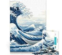 Puzzle "Under The Wave" di Kanagawa,1000 pezzi,per ragazzi,gioco stimolante per la mente,montaggio sicuro e stabile,divertimento assicurato per tutta la famiglia (38x26cm)
