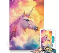 Puzzle Unicorno Arcobaleno da 1000 pezzi per adolescenti, gioco per allenare la mente, design rilassante, assemblaggio, regalo prezioso (38x26cm)