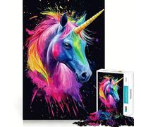 Puzzle Unicorno Arcobaleno da 1000 pezzi per adulti, gioco intellettuale, calma e relax, taglio preciso, oggetto dei desideri di Babbo Natale (38x26cm)