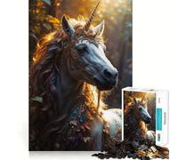 Puzzle Unicorno Bianco per Ragazzi 1000 Pezzi Gioco di Pensiero Intelligente Gioco Rilassante Taglio Liscio 50x75cm