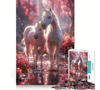 Puzzle Unicorno da 1000 pezzi per ragazzi,divertente gioco di memoria,facile da completare,senza cuciture,rilassante attività di gruppo al chiuso (50x75cm)