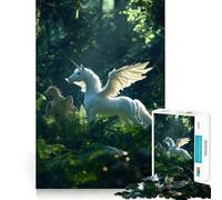 Puzzle Unicorno e Drago nella Foresta,1000 pezzi,divertente,di qualità professionale,con taglio preciso,un regalo pensato per stimolare la mente (38x52cm)