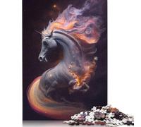 Puzzle Unicorno Fuori dalle Stelle, Sfida Difficile, Puzzle in Cartone Riciclato al 100% per Adulti e Adolescenti, Regali di Halloween, 1000 Pezzi (26x38cm)