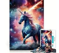 Puzzle Unicorno nella Nebulosa e Stella per Ragazzi,1000 Pezzi,Gioco di Sviluppo Mentale,Dimensioni Uniformi,Pezzi Precisi,Divertimento in Famiglia,Attività Serale (38x52cm)