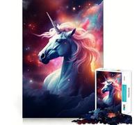 Puzzle Unicorno tra le Stelle,1000 pezzi,gioco di concentrazione mentale,design a incastro preciso,sfida interattiva per il cervello per la casa (38x52cm)