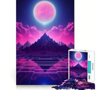 Puzzle "Universo del Retrofuturismo" da 1000 pezzi,gioco di concentrazione mentale,design a incastro preciso,sfida interattiva per il cervello,ideale per la casa (38x52cm)