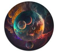 Puzzle Universo Pianeta per adulti, 1000 pezzi, puzzle rotondi per principianti, ottimo come regalo di compleanno e per le feste, 67,5x67,5 cm.