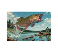 Puzzle Uomo 4000 Pezzi Pescare Adulti, Puzzle di Legno da Principiante, Giochi Divertenti di Intrattenimento in Famiglia, DIY Creativi Hobby Adulti Uomo/Donna Regalo, Decorazione Casa Regalo 1T-1918