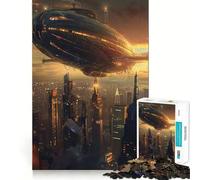Puzzle Urban Airship da 1000 pezzi,divertente per stimolare la memoria,di qualità professionale,con taglio preciso,un regalo pensato per l'attività mentale (50x75cm)