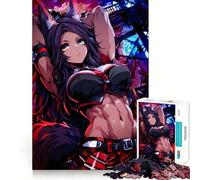 Puzzle Urban Anime Foxgirl da 1000 pezzi,gioco stimolante per la mente,incastro perfetto,nessun pezzo si stacca,sfida interattiva per il cervello per la casa (50x75cm)