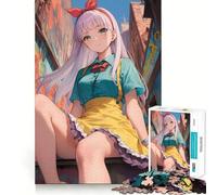 Puzzle Urban Anime Maid Girl da 1000 pezzi,gioco di memoria,divertente,con bordi lisci e incastro perfetto,un modo divertente per riempire le ore vuote (38x52cm)