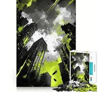 Puzzle Urban Chaos da 1000 pezzi,gioco di concentrazione mentale,tagli di precisione,bordi lisci,attività coinvolgente per serate tranquille (50x75cm)