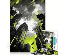 Puzzle Urban Chaos da 1000 pezzi per ragazzi,divertente gioco di memoria,connessione pulita e senza soluzione di continuità,attività di gruppo rilassante da fare in casa (38x26cm)