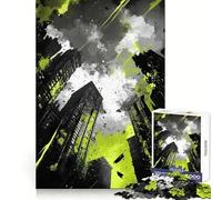 Puzzle Urban Chaos da 1000 pezzi per ragazzi, ideale per la memoria, il relax e il divertimento, con taglio uniforme Regalo di Natale perfetto (38x52cm)