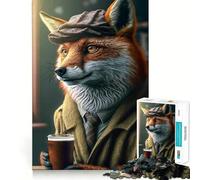 Puzzle Urban Fox da 1000 pezzi,gioco di sfida mentale,taglio di alta precisione,divertente sfida per il tempo di attesa (38x26cm)