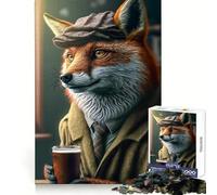 Puzzle Urban Fox per adulti, 1000 pezzi, esercizio mentale, evasione rilassante, blocco accogliente, bel regalo (38x52cm)