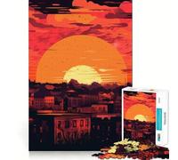 Puzzle Urban Sunset da 1000 pezzi per adolescenti,divertente per stimolare la mente,con pezzi di dimensioni uniformi e precisi,ideale per un'attività di gruppo rilassante al chiuso (50x75cm)