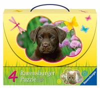Puzzle Valigia Animali Bambini Pony Cane Coniglio Gattino Gatto Uccello