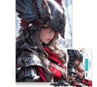 Puzzle Valkyrie Warrior Girl da 1000 pezzi,gioco di memoria,divertente,con bordi lisci e incastri perfetti,un modo divertente per riempire le ore vuote (38x52cm)