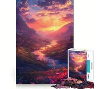 Puzzle "Valle del Tramonto di Eternia" da 1000 pezzi per adulti, stimola la memoria, ideale per momenti di relax, con immagini da assemblare e opere d'arte 38x26cm
