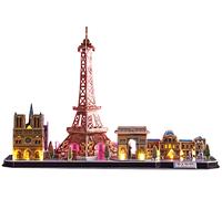 PUZZLE VAN DER MEULEN 3D Paris LED - 115 Pezzi, Monumenti di Parigi con LED, Età 10+ anni